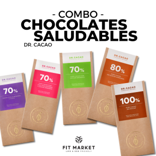 COMBO 5 CHOCOLATES SALUDABLES – DR CACAO