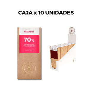 PACK X 10 – CHOCOLATE 70%  + AVELLANA – DR CACAO