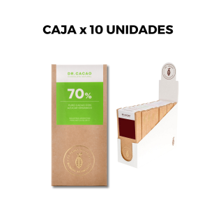 PACK X 10 – CHOCOLATE 70%  + AZUCAR – DR CACAO
