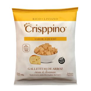 Galletitas de Arroz Sabor Queso x 100g – Crisppino