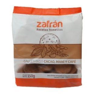 Galletita Integral Cacao, Mani Y Cafe – 150 GR – Zafran